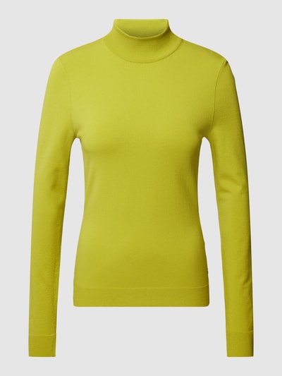 Marc Cain Gebreide pullover met opstaande kraag, model 'ADDITIONS' Appeltjesgroen - 2