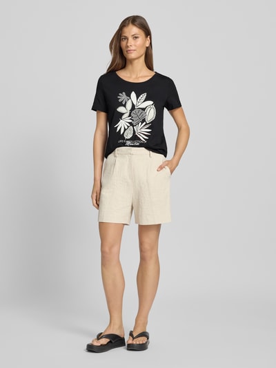 s.Oliver RED LABEL T-shirt o kroju regular fit z czystej bawełny Czarny 1