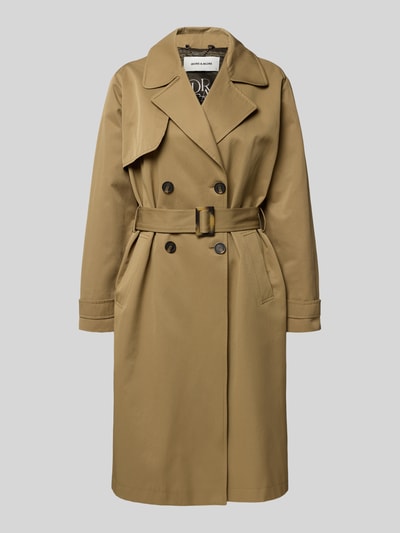 More & More Trenchcoat van katoenmix met reverskraag Kaki - 2