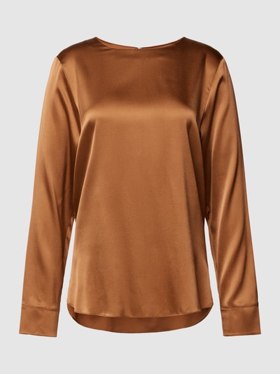 (The Mercer) N.Y. Blusenshirt aus Seide-Mix in unifarbenem Design Cognac 2