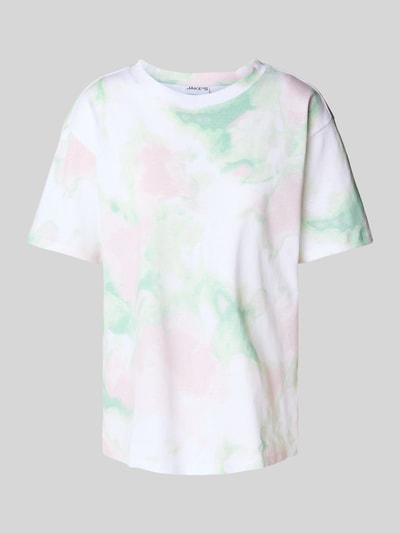 Jake*s Casual T-Shirt im Batik-Look Mint 2