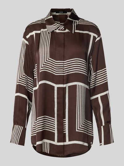 Someday Hemdbluse mit verdeckter Knopfleiste Modell 'Zisi' Dunkelbraun 2