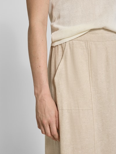 FREE/QUENT Leinenrock mit Eingrifftaschen Modell 'Lava' Beige 3