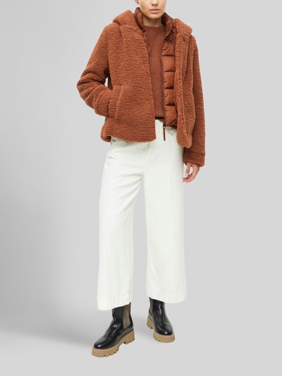 s.Oliver RED LABEL Teddyjacke mit Kapuze Cognac 1