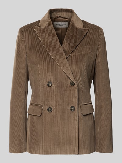 Weekend Max Mara Regular Fit Longblazer mit Cordstruktur Taupe 2