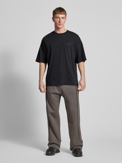 REVIEW Sweatpants mit elastischem Bund Dunkelgrau 1