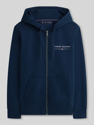 Tommy Hilfiger Sweatjacke mit Logo-Detail aus reiner Baumwolle Marine 2