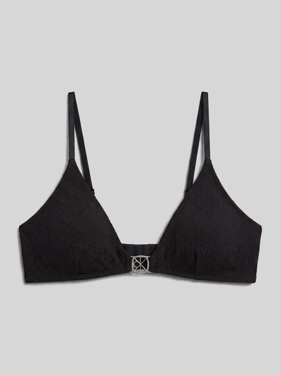 Calvin Klein Underwear Bralette mit Allover-Muster Modell 'EMBOS' Black 2