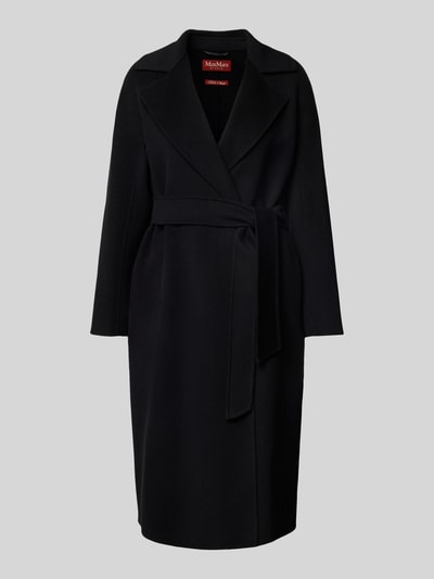 Max Mara Studio Regular Fit Wollmantel mit Kaschmir-Anteil Modell 'CLES' Black 2