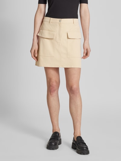 HUGO Minirok in beige met cargozakken, model 'Rosinata' Beige - 4