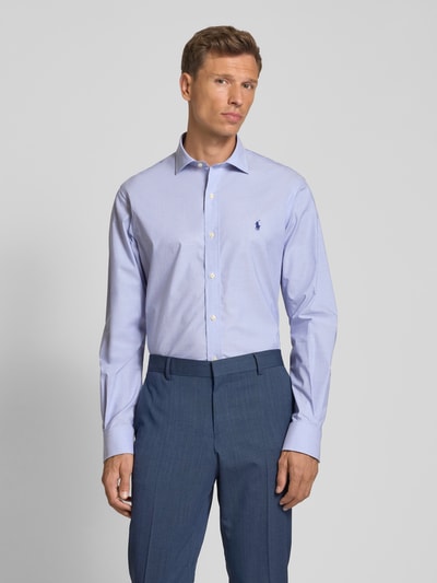 Polo Ralph Lauren Regular Fit Business-Hemd mit Logo-Stitching Bleu 4