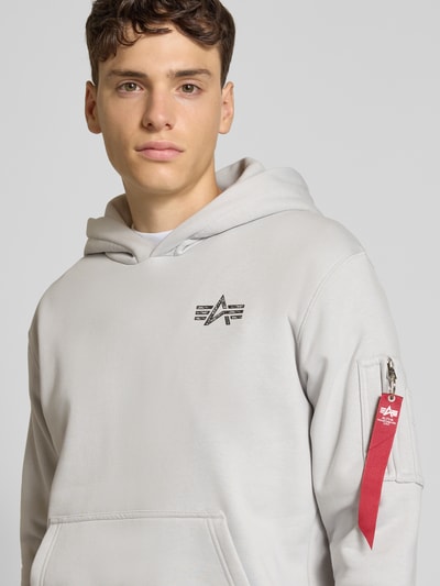 Alpha Industries Hoodie mit Kapuze Hellgrau 3