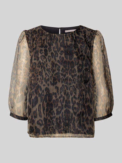 Christian Berg Woman Selection Regular fit blouse van viscose met 3/4-mouwen Beige - 2