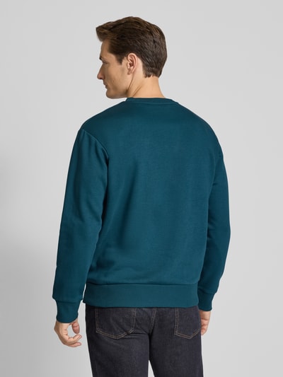 Tom Tailor Denim Regular fit sweatshirt van katoenmix Donkergroen - 5