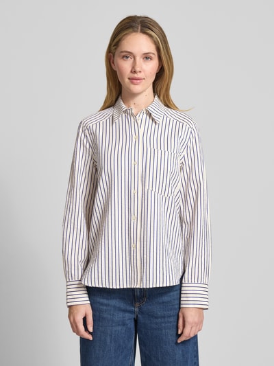 Jake*s Casual Bluzka w kroju regular fit z kieszenią na piersi Królewski niebieski 4