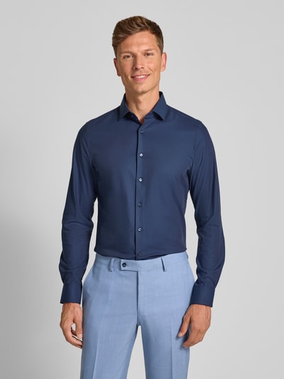 OLYMP Level Five Slim fit zakelijk overhemd met kentkraag Marineblauw - 4