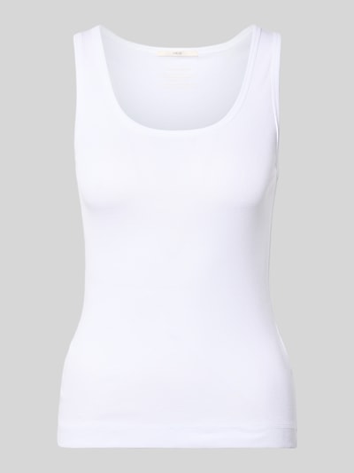 Productfoto, Tanktop met ronde hals van Lanius, witte kleur, pure katoen, slim fit, ruglengte maat 36: 55 cm