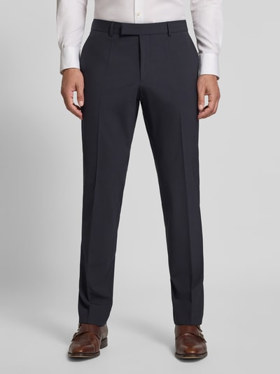 BOSS Slim fit pantalon van scheerwolmix, model 'H-GIO-MM-C-NF' Marineblauw - 4