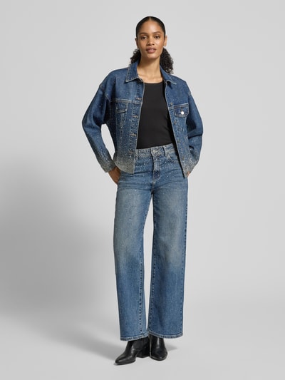 miss goodlife Jeansjacke mit Ziersteinbesatz Jeansblau 1