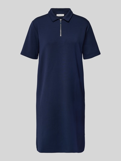 Produktfoto, Polokleid mit kurzem Reißverschluss von Christian Berg Woman in Dunkelblau, Material-Mix mit Modal-Anteil, Gerader-Schnitt, Midikleid, Polokragen