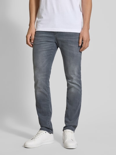 Tom Tailor Jeansy o kroju regular slim fit z dodatkiem streczu model ‘Josh’ Średnioszary 4