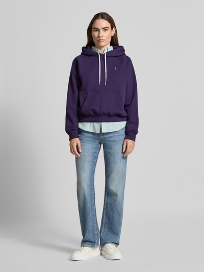 Polo Ralph Lauren Regular fit hoodie met logostitching Helder paars - 1