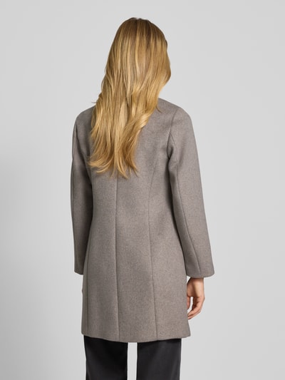 s.Oliver RED LABEL Slim fit lange jas met wol Taupe gemêleerd - 5