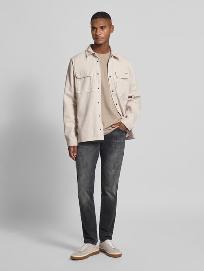 Antony Morato Regular fit jeansoverhemd met borstzakken Zand - 1