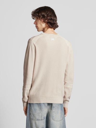 G-Star Raw Strickpullover mit Label-Stitching Offwhite 5