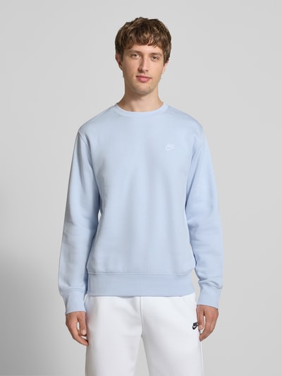 Nike Sweatshirt mit Label-Stitching und Rundhalsausschnitt Hellblau 4