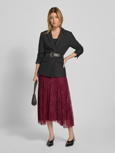 Rich & Royal Midirock aus Spitze mit seitlichem Reißverschluss Bordeaux 1