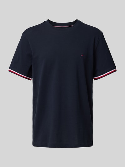 Tommy Hilfiger T-shirt met labelstitching Marineblauw - 2