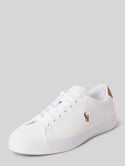 Polo Ralph Lauren Sneaker aus echtem Leder Modell 'LONGWOOD' Weiss 1