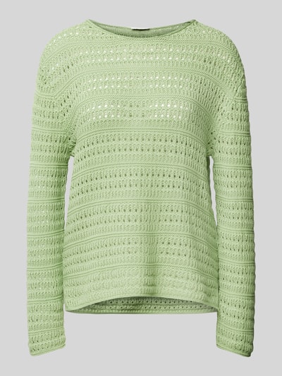 Tom Tailor Regular Fit Strickpullover aus reiner Baumwolle Hellgruen 2