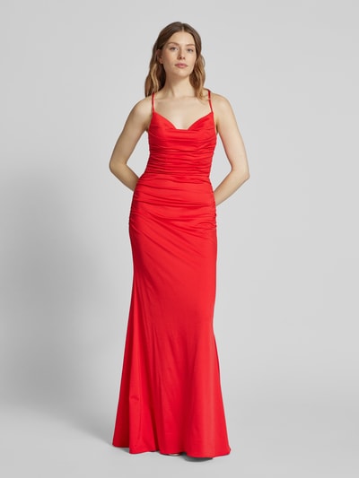 Laona Abendkleid mit Raffungen Rot 4