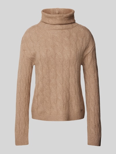 monari Gebreide pullover met ribboorden Beige - 2