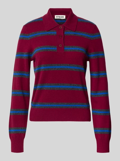 Staud Strickpullover aus reinem Kaschmir  Bordeaux 2