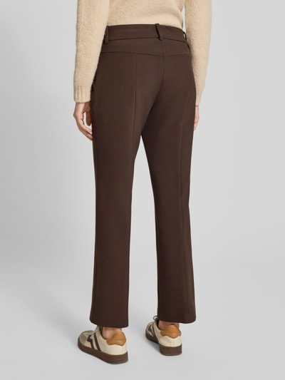 Cambio Spodnie materiałowe o skróconym kroju model ‘FARAH’ Ciemnobrązowy 5