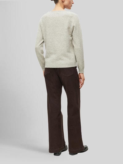 s.Oliver BLACK LABEL Pullover mit U-Boot-Ausschnitt Hellgrau 4