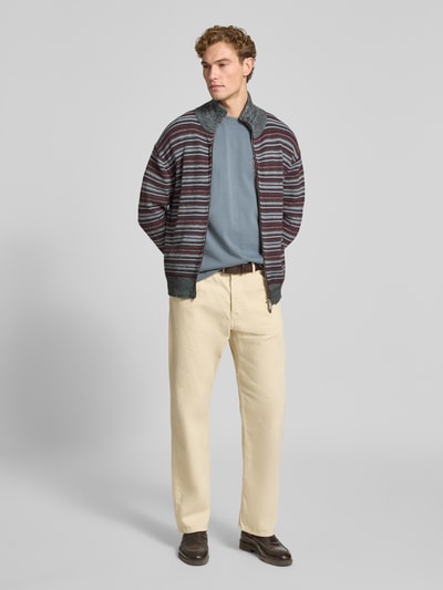 Jake*s Studio Men Regular Fit Strickjacke aus Viskose-Mix Bordeaux 1