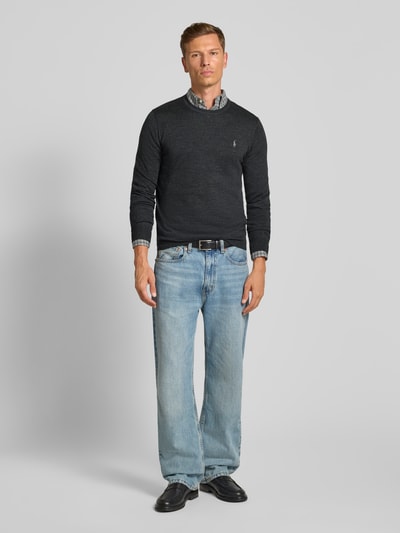 Polo Ralph Lauren Sweter z dzianiny z wełny merino Antracytowy 1