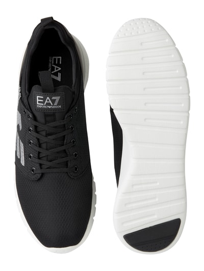 EA7 Emporio Armani Sneakersy ‘Simple Racer’ z siateczki z nadrukiem z logo Czarny 5