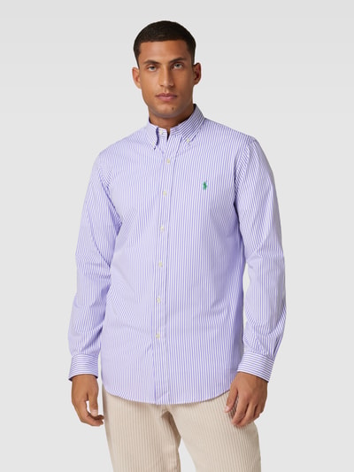 Polo Ralph Lauren Custom Fit Freizeithemd mit Streifenmuster Lavender 4