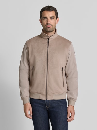 JOOP! COLLECTION kurtka ze stójką i kieszeniami zapinanymi na zamek błyskawiczny model 'Clunie' Beżowy 4