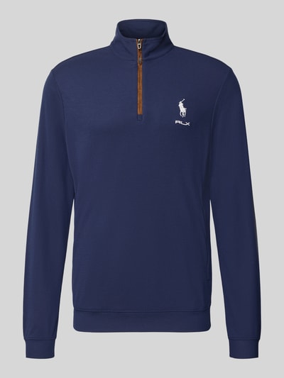 Polo Ralph Lauren Regular Fit Troyer mit kurzem Reißverschluss Marine 1