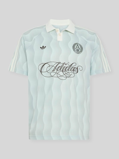 adidas Originals Relaxed Fit Poloshirt mit Logo-Applikation Schilf 2