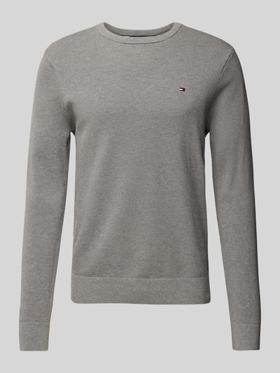 Tommy Hilfiger Gebreide pullover met ronde hals Lichtgrijs - 2