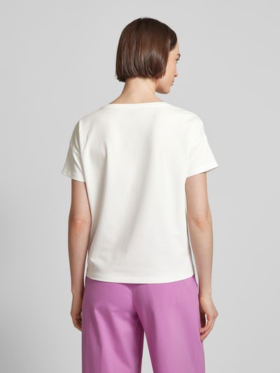 comma T-Shirt mit Label-Print Weiss 5