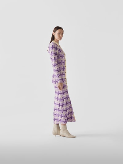 Dodo bar Or Midikleid mit Allover-Label Purple meliert 4
