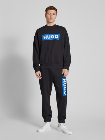 Hugo Blue Sweatshirt met opstaande kraag, model 'Niero' Zwart - 1